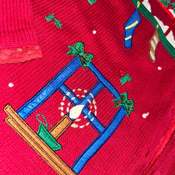 Erika Vibrant Red Holiday Sweater - Picture 3 of 6